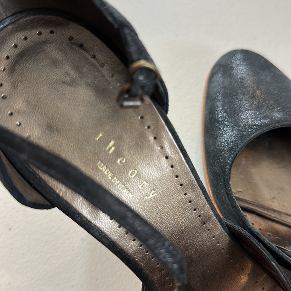 Theory Raffia curved wedge and Leather strapped  shoe size 39.5 - Picture 3 of 6